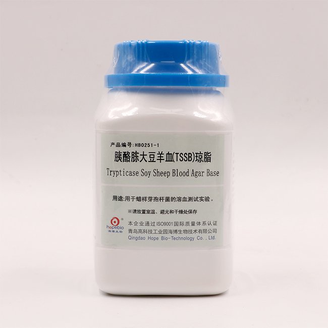 胰酪胨大豆羊血（TSSB）琼脂/用于蜡样芽孢杆菌的溶血测试实验 Trypticase Soy Sheep Blood Agar Base