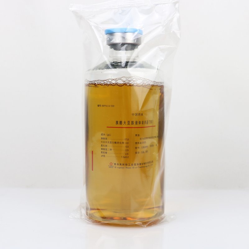 胰酪大豆胨液体培养基（TSB）瓶装（500ml）/用于药品或生物制品中需氧菌和真菌的培养，也是细菌增菌通用培养基 Trypticase(Tryptic) Soy Broth