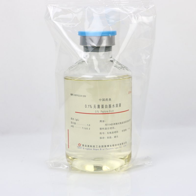 0.1%蛋白胨水瓶装（250ml）/用于制备药品样品的稀释液或冲洗液 0.1% Peptone Broth