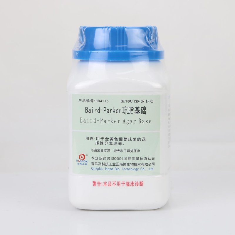 Baird-Parker琼脂基础/用于金黄色葡萄球菌的选择性分离培养（GB、FDA、ISO、SN标准） Baird-Parker Agar Base
