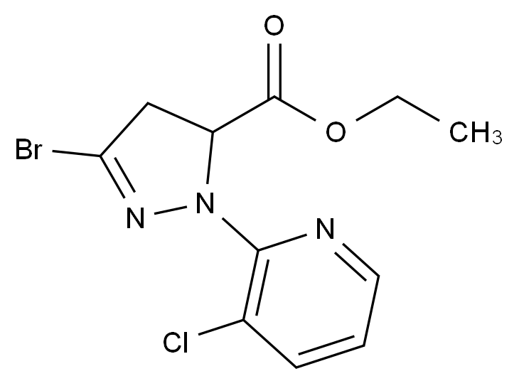 3-溴-1-(3-氯吡啶-2-基)-4,5-二氢-1H-吡唑-5-羧酸乙酯 Ethyl 3-bromo-1-(3-chloropyridin-2-yl)-4,5-dihydro-1H-pyrazole-5-carboxylate