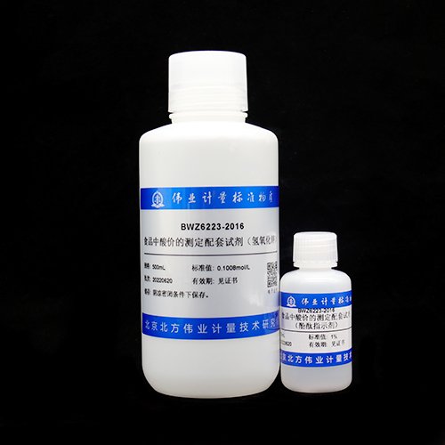 Reagent for the determination of acid value in food