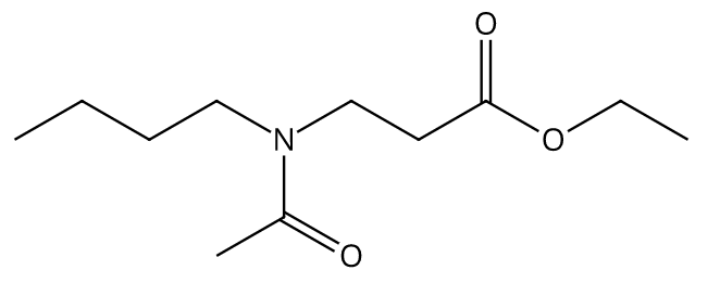 甲醇中3-(N-正丁基-N-乙酰基)-氨基丙酸乙酯溶液，100μg/mL Ethyl butylacetylaminopropionate Solution in Methanol, 100μg/mL