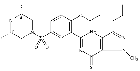 甲醇中硫代艾地那非溶液，100μg/mL Thioaildenafil Solution in Methanol, 100μg/mL