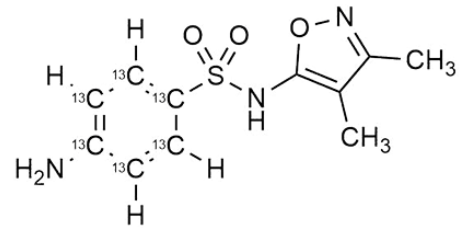 甲醇中磺胺异恶唑-13C6溶液，100μg/mL Sulfisoxazole-13C6 Solution in Methanol, 100μg/mL