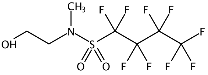 甲醇中1,1,2,2,3,3,4,4,4-九氟-N-(2-羟乙基)-N-甲基-1-丁磺酰胺溶液，100μg/mL 1,1,2,2,3,3,4,4,4-nonafluoro-N-(2-hydroxyethyl)-N-methylbutane-1-sulfonamide Solution in Methanol, 100μg/mL