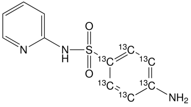 甲醇中磺胺吡啶-13C6溶液，100μg/mL Sulfapyridine-13C6 Solution in Methanol, 100μg/mL