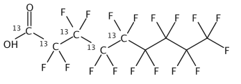 甲醇中全氟壬酸-13C5溶液，5μg/mL Perfluorononanoic acid-13C5 Solution in Methanol, 5μg/mL