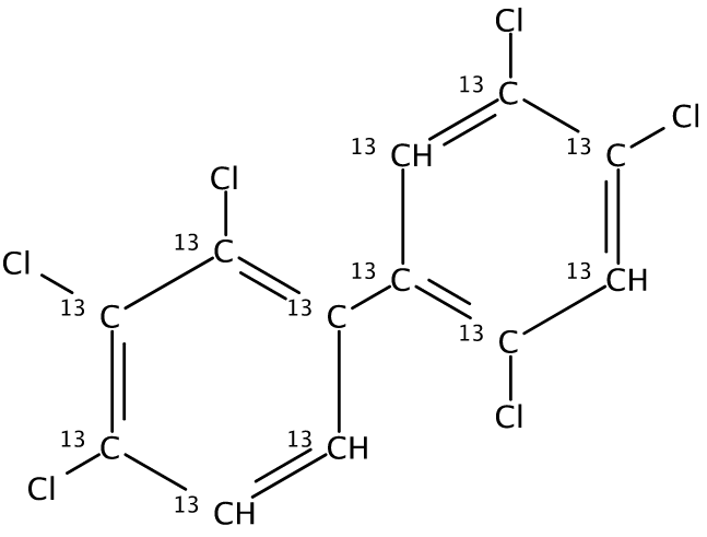 壬烷中2,2',3,4,4',5'-六氯联苯-13C12溶液，10μg/mL 2,2',3,4,4',5'-Hexachlorobiphenyl-13C12 Solution in Nonane, 10μg/mL