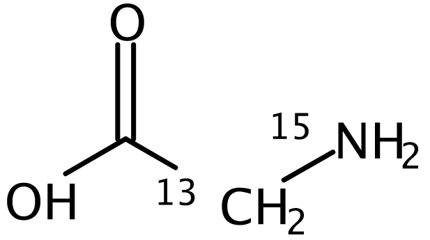 水中甘氨酸-13C,15N溶液，100μg/mL Glycine-13C,15N Solution in Water, 100μg/mL