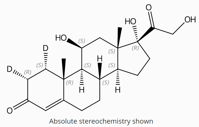 甲醇中氢化可的松-1,2-D2溶液，100μg/mL Hydrocortisone-1,2-d2 Solution in Methanol, 100μg/mL