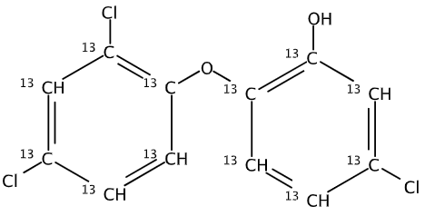壬烷中三氯生-13C12溶液，100μg/mL Triclosan-13C12 Solution in Nonane, 100μg/mL