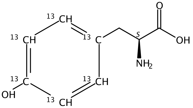 水中L-络氨酸-13C6溶液，1000μg/mL L-Tyrosine-13C6 Solution in Water, 1000μg/mL