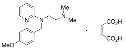 甲醇中美吡拉敏马来酸盐溶液，1000μg/mL Mepyramine maleate Solution in Methanol, 1000μg/mL