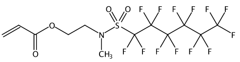 甲醇中丙烯酸(N-甲基全氟己基磺酰胺基)乙酯溶液，100μg/mL 2-[Methyl[(tridecafluorohexyl)sulphonyl]amino]ethyl acrylate Solution in Methanol, 100μg/mL