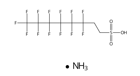 水中1H,1H,2H,2H-全氟辛烷磺酸铵盐溶液，100μg/mL 1H,1H,2H,2H-Perfluorooctanesulfonic acid ammonium salt Solution in Water, 100μg/mL
