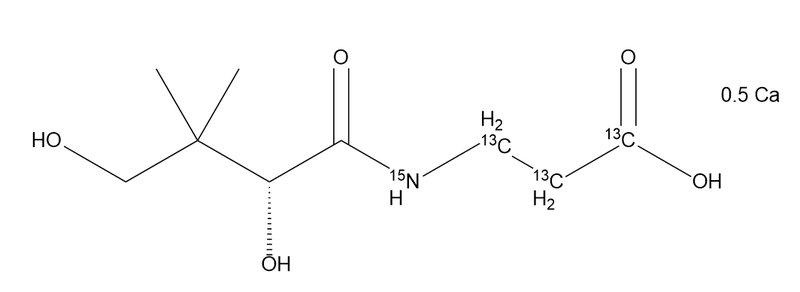 D-泛酸-13C3, 15N半钙盐 D-Pantothenic acid-13C3,15N hemicalcium salt