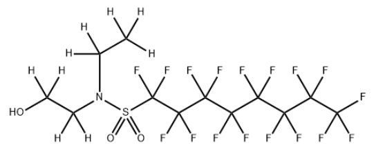 甲醇中N-乙基全氟辛基磺酰胺乙醇-D9(含支链)溶液，5μg/mL N-Ethylperfluorooctanesulfonamidoethanol-d9 (including branched chain) Solution in Methanol, 5μg/mL
