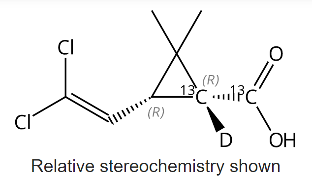 甲基叔丁基醚中顺式-菊酸-13C2,D1溶液，100μg/mL cis-Permethric acid-13C2,d1 Solution in MTBE, 100μg/mL