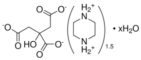 水中枸橼酸哌嗪溶液，1000μg/mL Piperazine citrate hydrate Solution in Water, 1000μg/mL