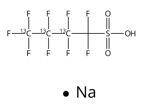 甲醇中全氟丁烷磺酸-13C3钠盐溶液，5μg/mL Perfluorobutanesulfonic acid-13C3 sodium salt Solution in Methanol, 5μg/mL