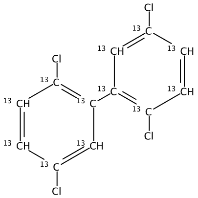 壬烷中2,2',5,5'-四氯联苯-13C12溶液，10μg/mL 2,2',5,5'-Tetrachlorobiphenyl-13C12 Solution in Nonane, 10μg/mL