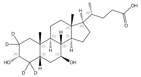 甲醇中熊去氧胆酸-D4溶液，100μg/mL Ursodeoxycholic acid-d4 Solution in Methanol, 100μg/mL