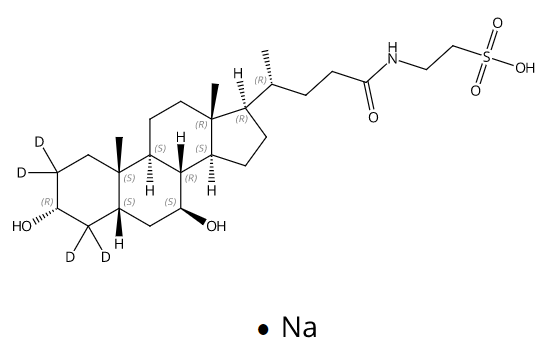 甲醇中牛磺熊脱氧胆酸-D4钠盐溶液，100μg/mL Tauroursodeoxycholic acid-d4 sodium salt Solution in Methanol, 100μg/mL