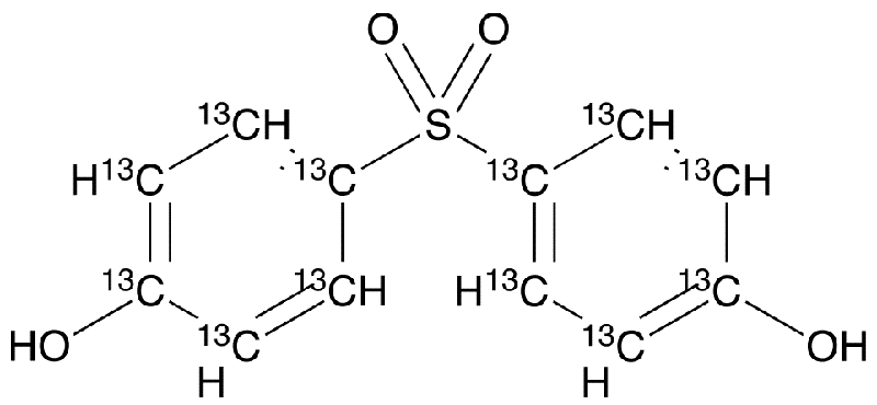甲醇中双酚S-13C12溶液，100μg/mL Bisphenol S-13C12 Solution in Methanol, 100μg/mL