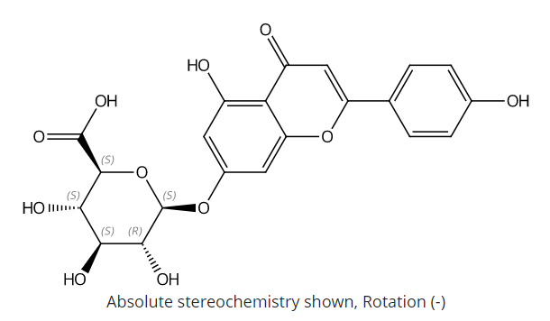 二甲基亚砜中芹菜素 7-O-β-D-葡萄糖醛酸溶液，1000μg/mL Apigenin 7-O-β-D-glucuronide Solution in DMSO, 1000μg/mL