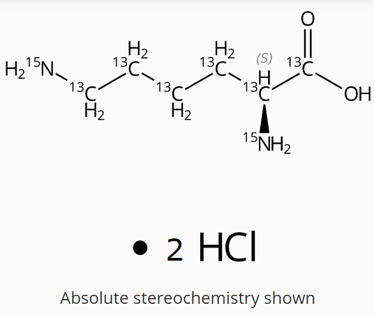 水中L-赖氨酸-13C6,15N2二盐酸盐溶液，1000μg/mL L-Lysine-13C6,15N2 dihydrochloride Solution in Water, 1000μg/mL