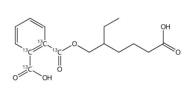 甲基叔丁基醚中单(2-乙基-5-羧基戊基)邻苯二甲酸单酯-13C4溶液，10μg/mL Mono(2-Ethyl-5-carboxypentyl) phthalate-13C4 Solution in MTBE, 10μg/mL