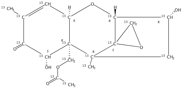 乙腈中15-O-乙酰脱氧瓜萎镰菌醇-13C17(15-ADON-13C17)溶液，10μg/mL 15-O-Acetyl-4-deoxynivalenol-13C17 Solution in Acetonitrile, 10μg/mL