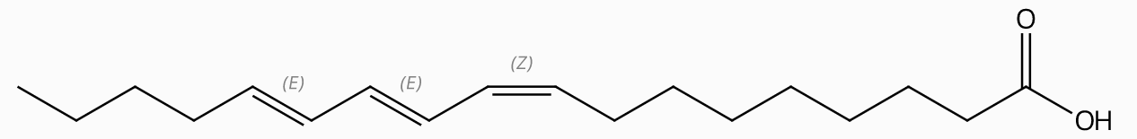 甲醇中(9Z,11E,13E)-十八碳三烯酸溶液，100μg/mL (9Z,11E,13E)-Octadecatrienoic acid Solution in Methanol, 100μg/mL