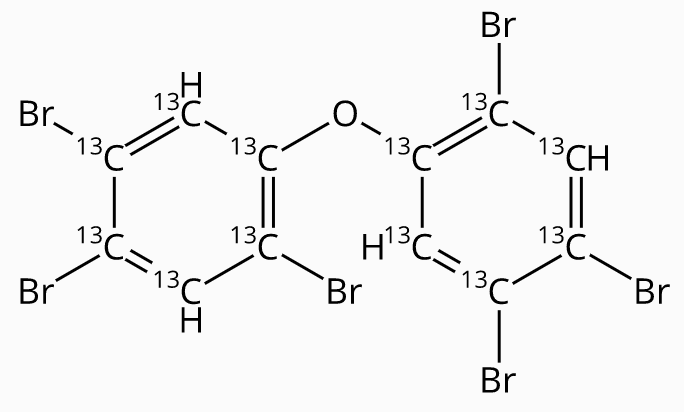 壬烷中2,2',4,4',5,5'-六溴联苯醚-13C12溶液，5μg/mL 2,2',4,4',5,5'-Hexabromodiphenylether-13C12 Solution in Nonane, 5μg/mL