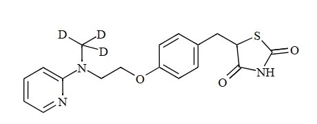 甲醇中罗格列酮-D3溶液，100μg/mL Rosiglitazone-d3 Solution in Methanol, 100μg/mL
