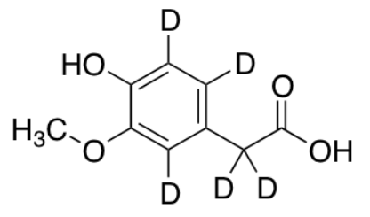 甲醇中高香草酸-D5溶液，100μg/mL Homovanillic acid-d5 Solution in Methanol, 100μg/mL