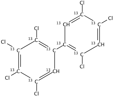 壬烷中2,2',3,4,4',5,5'-七氯联苯-13C12溶液，10μg/mL 2,2',3,4,4',5,5'-Heptachlorobiphenyl-13C12 Solution in Nonane, 10μg/mL