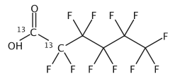 甲醇中全氟己酸-13C2溶液，5μg/mL Perfluorohexanoic acid-13C2 Solution in Methanol, 5μg/mL