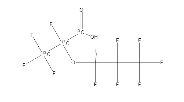 甲醇中全氟-2-丙氧基丙酸-13C3溶液，5μg/mL Perfluoro-2-(propyloxy)propionic acid-13C3 Solution in Methanol, 5μg/mL