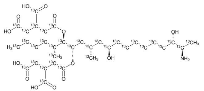乙腈/水中伏马毒素B3-13C34(FB3-13C34)溶液，10μg/mL Fumonisin B3-13C34 Solution in Acetonitrile/Water, 10μg/mL