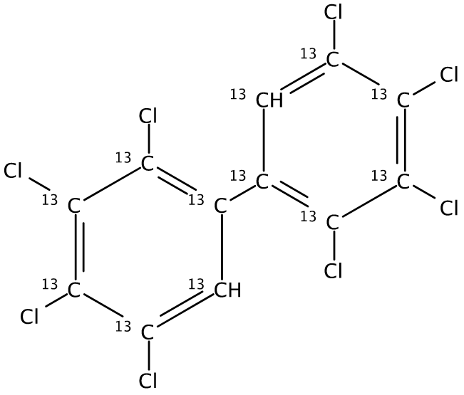 壬烷中2,2',3,3',4,4',5,5'-八氯联苯-13C12溶液，10μg/mL 2,2',3,3',4,4',5,5'-Octachlorobiphenyl-13C12 Solution in Nonane, 10μg/mL