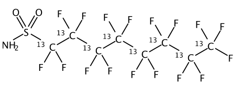 异丙醇中全氟辛基磺酰胺-13C8溶液，5μg/mL Perfluorooctanesulfonamide-13C8 Solution in Isopropanol, 5μg/mL