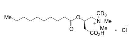 乙腈/水中癸酰基-L-肉碱-D3氯化物 (N-甲基-D3)溶液，100μg/mL Decanoyl-L-carnitine-d3 chloride (N-methyl-d3) Solution in Acetonitrile/Water, 100μg/mL