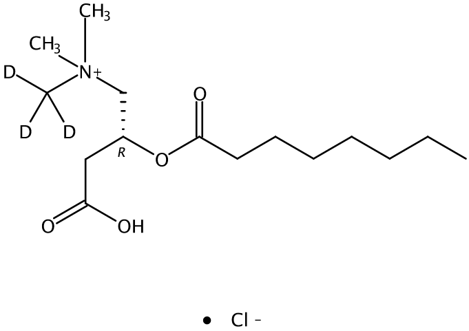 甲醇中辛酰基-L-肉碱-D3氯化物溶液，1000μg/mL Octanoyl-L-carnitine-d3 chloride Solution in Methanol, 1000μg/mL