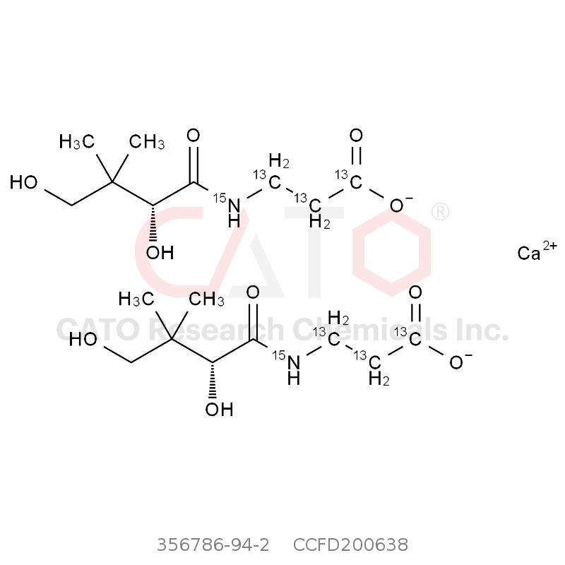 泛酸钙-13C3，15N Pantothenic Acid-13C3,15N Hemicalcium Salt