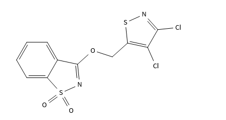 3-[(3,4-二氯-5-异噻唑基)甲氧基]-1,2-苯并异噻唑1,1-二氧化物 3-[(3,4-Dichloro-5-isothiazolyl)methoxy]-1,2-benzisothiazole 1,1-dioxide