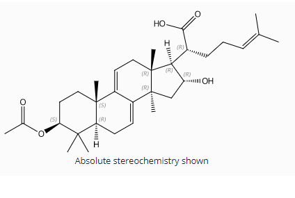 二甲基亚砜中3-O-乙酰基-16α-羟基松苓新酸溶液，1000μg/mL 3-O-Acetyl-16α-hydroxydehydrotrametenolic acid Solution in DMSO, 1000μg/mL