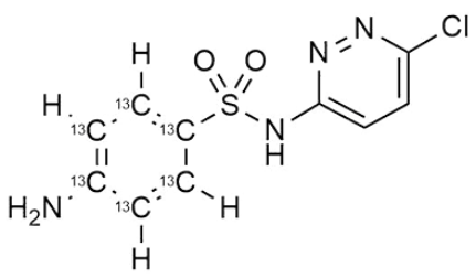 乙腈中磺胺氯哒嗪-13C6溶液，100μg/mL Sulfachloropyridazine-13C6 Solution in Acetonitrile, 100μg/mL
