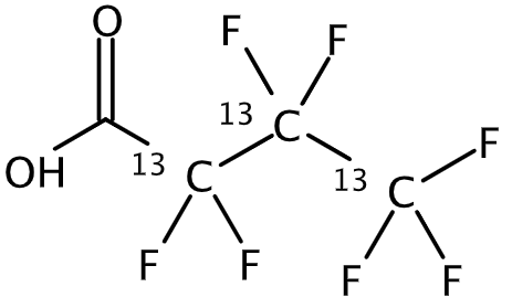 甲醇中全氟丁酸-13C3溶液，5μg/mL Heptafluorobutyric acid-13C3 Solution in Methanol, 5μg/mL